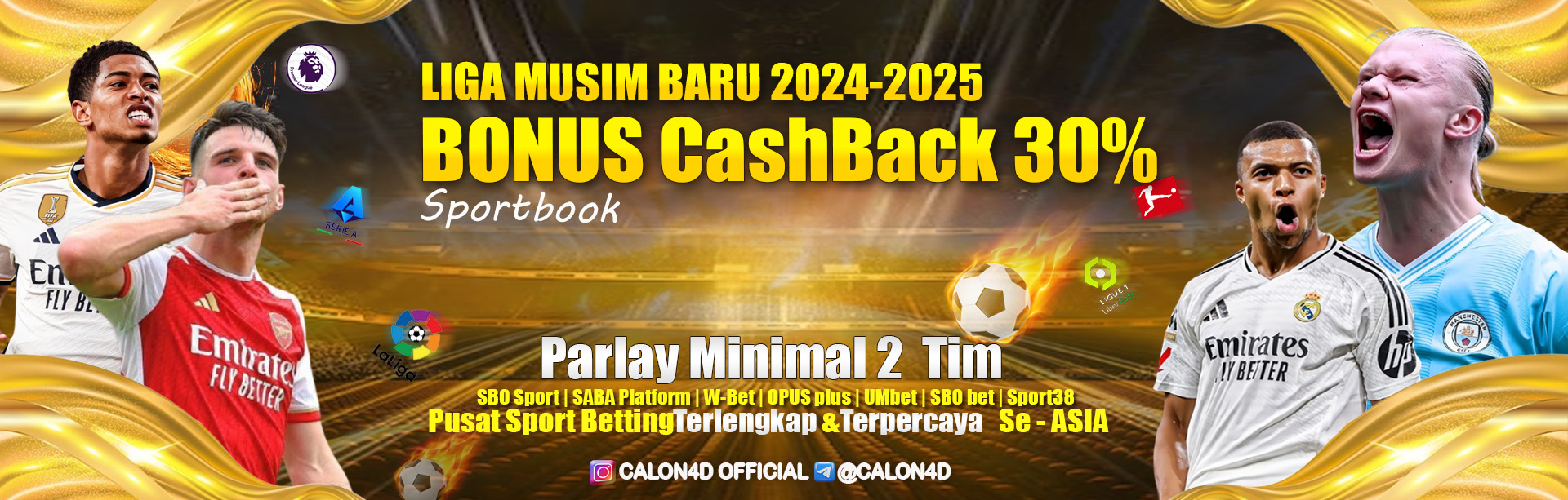 BONUS CASHBACK SPORTBOOK 30% 