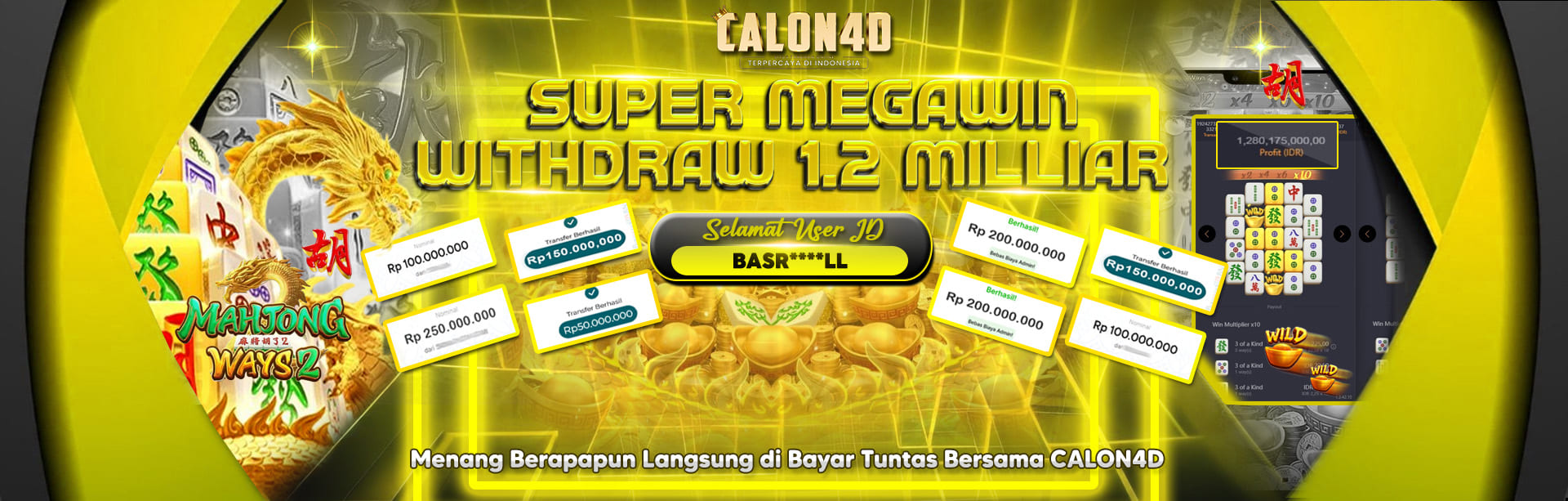 BUKTI KEMENANGAN BESAR PG SOFT DI CALON4D	