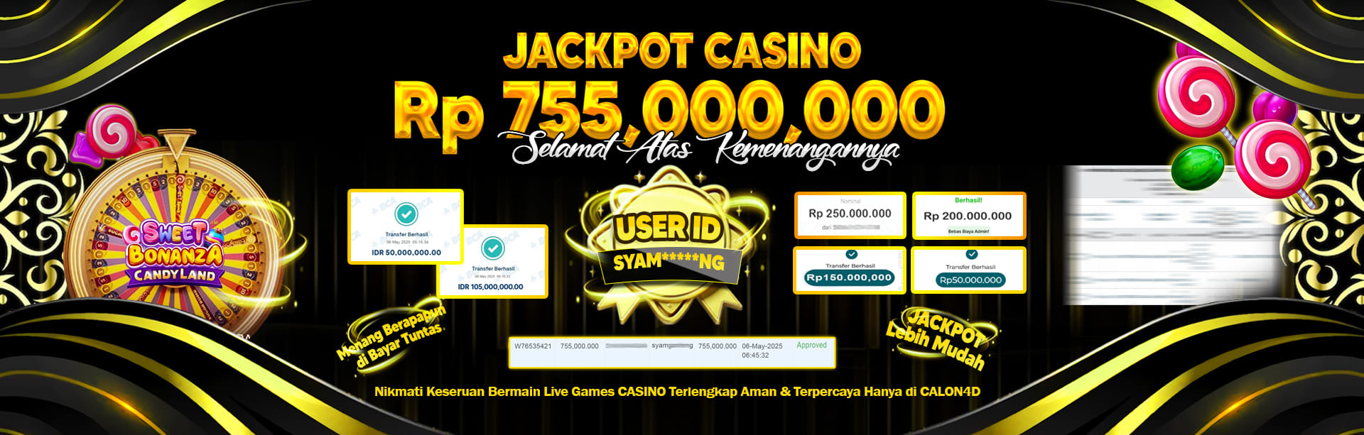 BUKTI JACKPOT SWEETBONANZA CANDYLAND