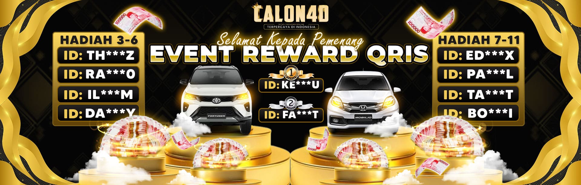 SELAMAT KEPADA PEMENANG EVENT REWARD QRIS