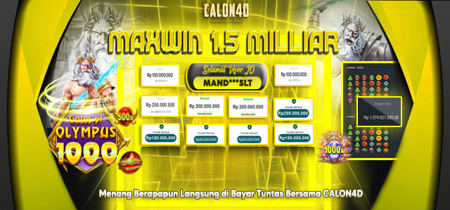 BUKTI KEMENANGAN BESAR DI CALON4D