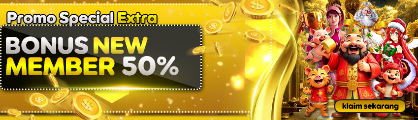 SPESIAL EXTRA BONUS NEW MEMBER 50% GAME SLOTS CALON4D (BONUS KLAIM DI DEPAN)