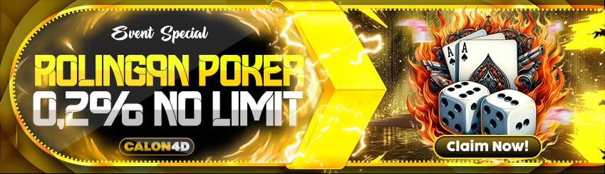 BONUS ROLLINGAN POKER 0.2% TERTINGGI NO LIMIT